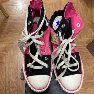 CONVERSE CT ALL STAR TRICOLOR HI, Size 6M/8WO, Blk/Pnk/Wh